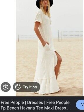 Free People Havana Tee Maxi Dress in Pale Green Size Xs